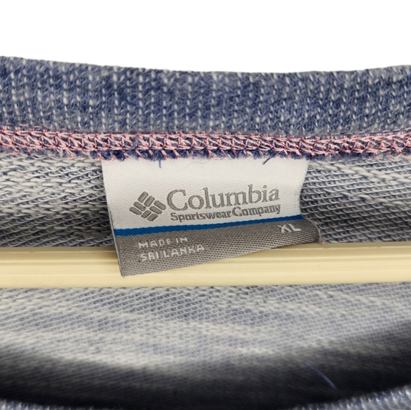 Columbia Womens Blue French Terry Sweatshirt Long Sleeve Size XL - Picture 2 of 3